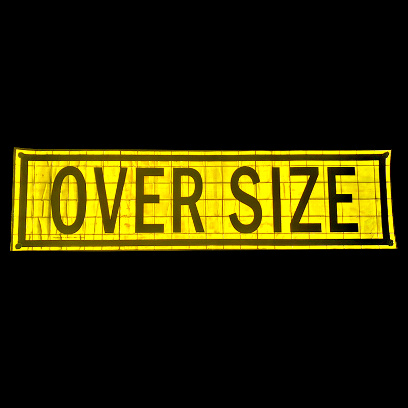High Intensity Vinyl Reflective Oversize Vehicle Roll Up Banner - 